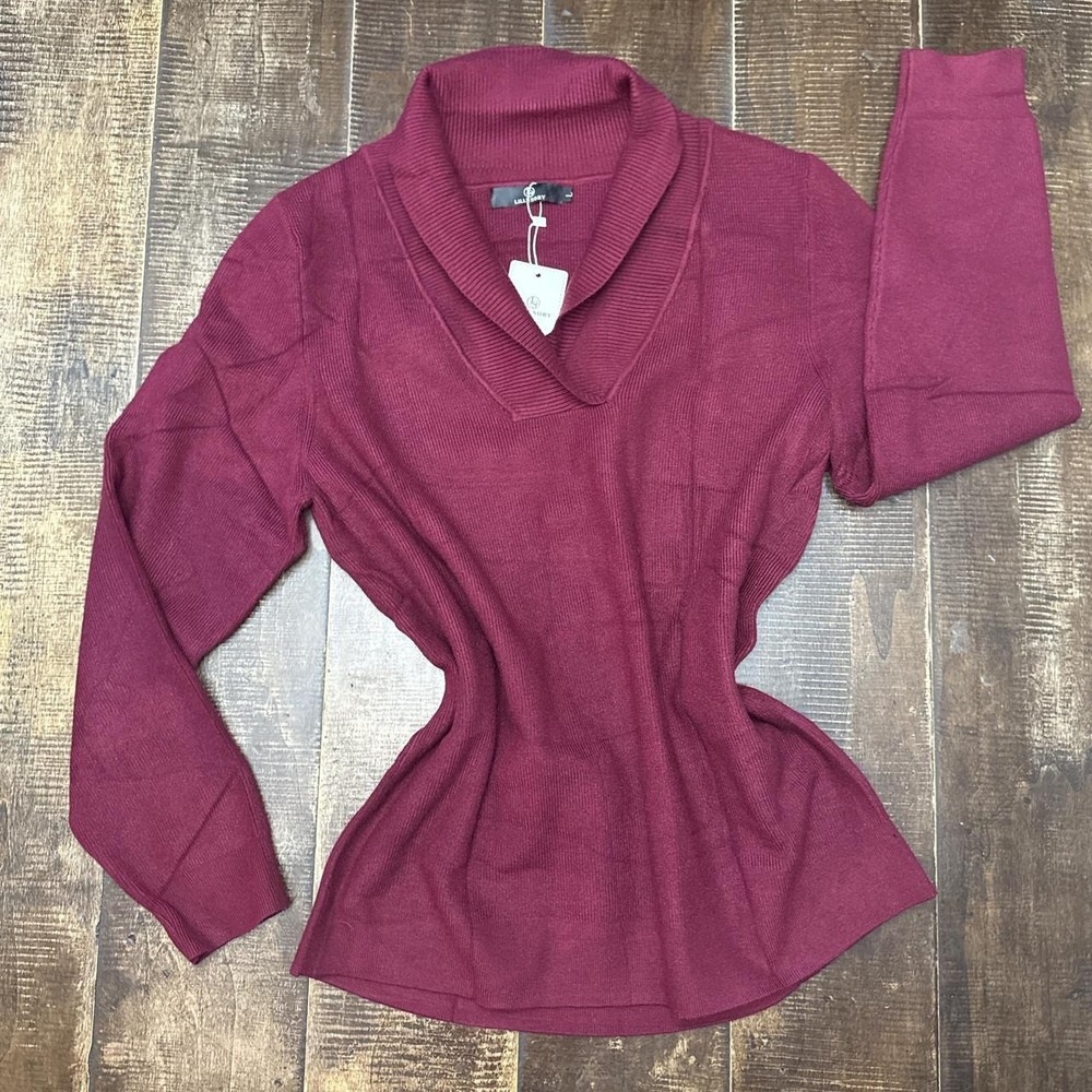 LILLUSORY V Neck Lightweight Sweaters for Women Fall Fashion Pullover Top